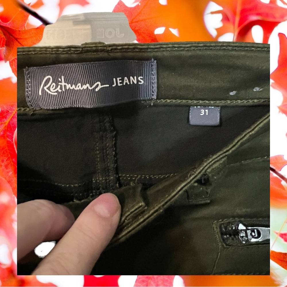 Reitmans jeans in dark green and a size 31 - Picture 3 of 5